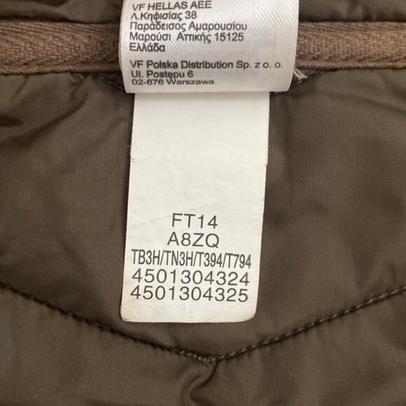 The North Face Puffer Jacket Hooded Women's XS Brown Heather Zip Pockets Quilted - Picture 5 of 15